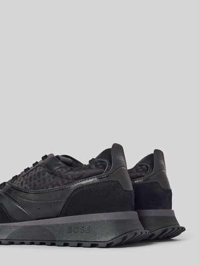 Peek & Cloppenburg BOSSLedersneaker mit Kontrastbesatz Modell 'Jonah' in black Riesige Ersparnisse