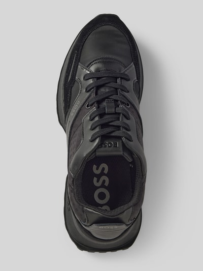 Peek & Cloppenburg BOSSLedersneaker mit Kontrastbesatz Modell 'Jonah' in black Riesige Ersparnisse