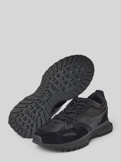 Peek & Cloppenburg BOSSLedersneaker mit Kontrastbesatz Modell 'Jonah' in black Riesige Ersparnisse