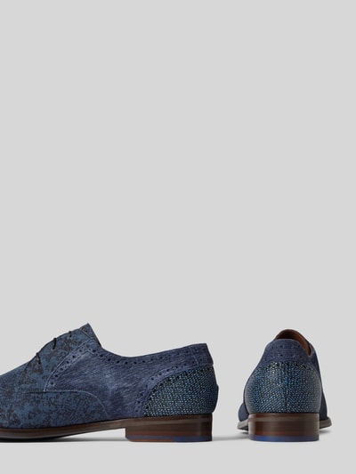 Peek & Cloppenburg Floris Van BommelLederderby mit Strukturmuster Modell 'De Stapper' in marine Begrenzte Freigabe