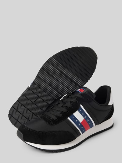 Peek & Cloppenburg Tommy JeansSneaker aus Leder-Mix Modell 'RUNNER' in black Neueste Stile