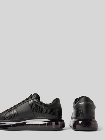 Peek & Cloppenburg Karl LagerfeldLedersneaker mit Label-Schriftzug Modell 'LOW KAPRI' in black Zeitbegrenzte Promotion