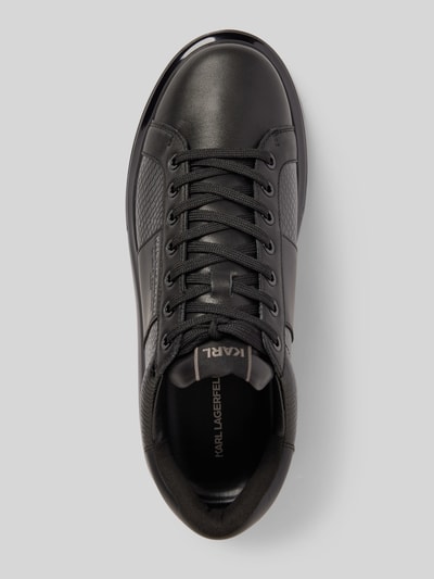 Peek & Cloppenburg Karl LagerfeldLedersneaker mit Label-Schriftzug Modell 'LOW KAPRI' in black Zeitbegrenzte Promotion