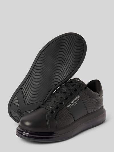 Peek & Cloppenburg Karl LagerfeldLedersneaker mit Label-Schriftzug Modell 'LOW KAPRI' in black Zeitbegrenzte Promotion