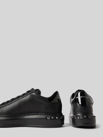 Peek & Cloppenburg Karl LagerfeldLedersneaker mit Label-Applikation in black Bis zu 50% Rabatt