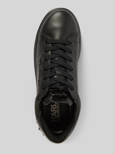 Peek & Cloppenburg Karl LagerfeldLedersneaker mit Label-Applikation in black Bis zu 50% Rabatt