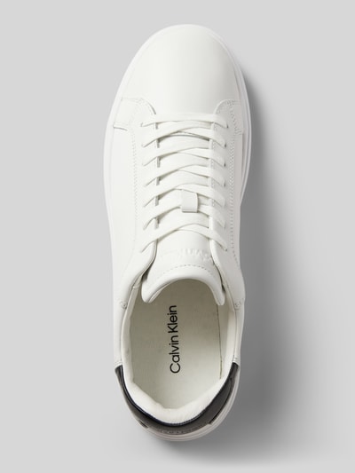 Peek & Cloppenburg CK Calvin KleinLedersneaker mit Label-Prägung in weiss Riesige Rabatte