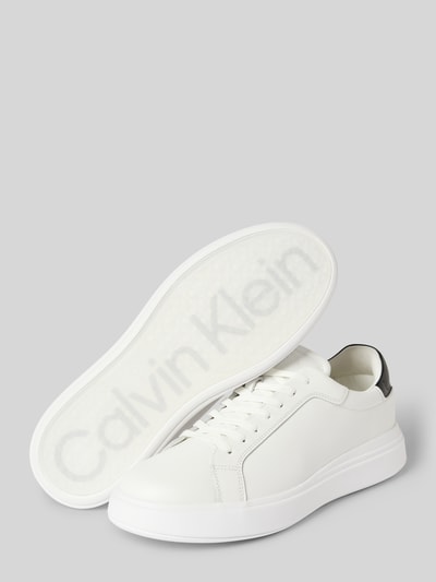 Peek & Cloppenburg CK Calvin KleinLedersneaker mit Label-Prägung in weiss Riesige Rabatte