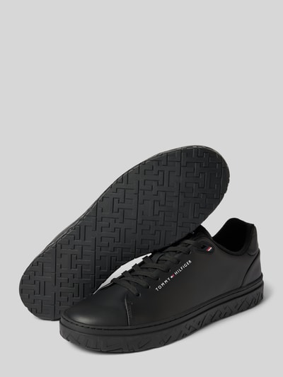 Peek & Cloppenburg Tommy HilfigerLedersneaker mit Label-Schriftzug Modell 'COURT THICK CUPSOLE' in black 50% Rabatt mit kostenlosem Versand