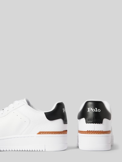 Peek & Cloppenburg Polo Ralph LaurenLedersneaker mit Logo-Stitching Modell 'MASTERS' in weiss Clearance-Verkauf
