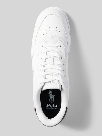 Peek & Cloppenburg Polo Ralph LaurenLedersneaker mit Logo-Stitching Modell 'MASTERS' in weiss Clearance-Verkauf