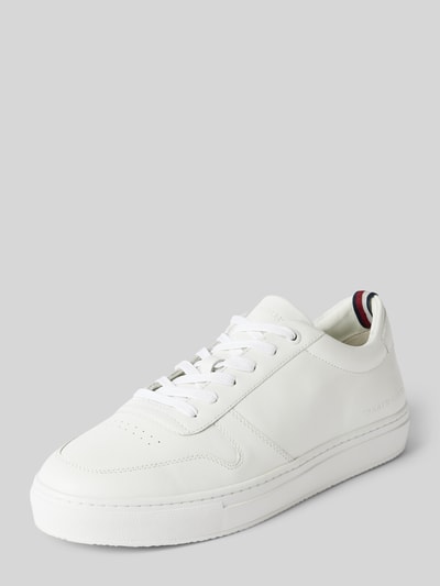 Peek & Cloppenburg Tommy HilfigerSneaker aus Leder mit Label-Detail in weiss Begrenzt auf 3 Tage