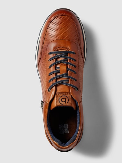 Peek & Cloppenburg bugattiLedersneaker mit Label-Detail Modell 'Cirino' in cognac Speichern exportieren
