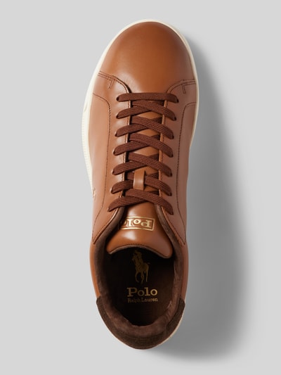 Peek & Cloppenburg Polo Ralph LaurenSneaker aus Leder mit Logo-Print in cognac zollfrei