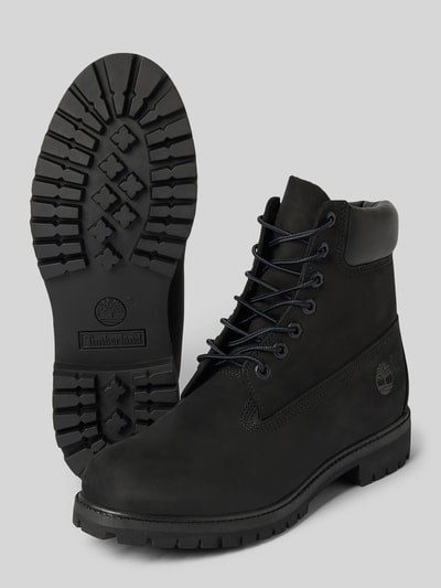 Peek & Cloppenburg TimberlandSchnürboots aus Leder mit Logo-Detail in black 50% Rabatt für begrenzte Zeit