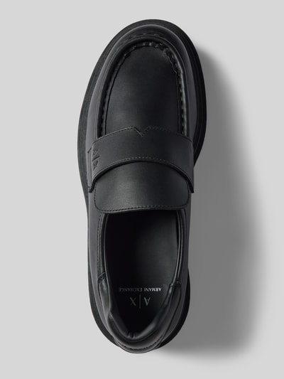 Peek & Cloppenburg ARMANI EXCHANGEPenny Loafer aus Leder mit Schaftbrücke Modell 'Angry' in black Auslauf