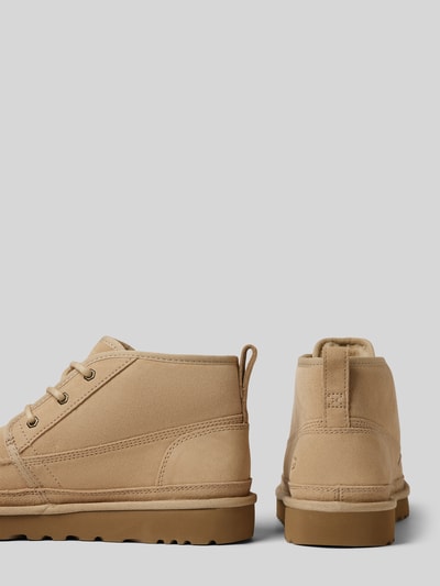 Peek & Cloppenburg UGGSchnürboots aus Leder mit Label-Schriftzug Modell 'NEUMEL' in beige Limitierter Zeitrabatt