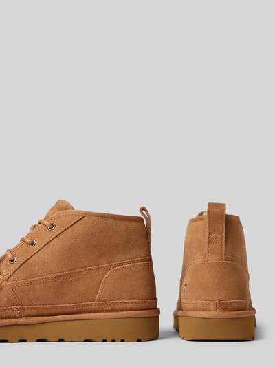 Peek & Cloppenburg UGGSchnürboots aus Leder mit Label-Schriftzug Modell 'NEUMEL' in cognac Fabrikpreis