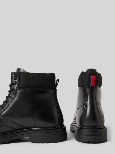 Peek & Cloppenburg Tommy JeansSchnürboots aus Leder mit Label-Detail Modell 'LACE UP' in black Online Shopping