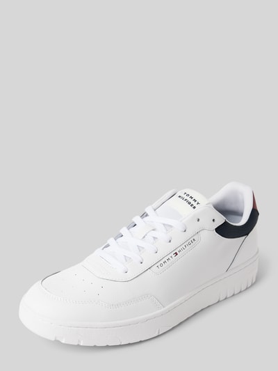 Peek & Cloppenburg Tommy HilfigerSneaker aus Leder-Mix Modell 'BASKET CORE LITE' in weiss Preisnachlass