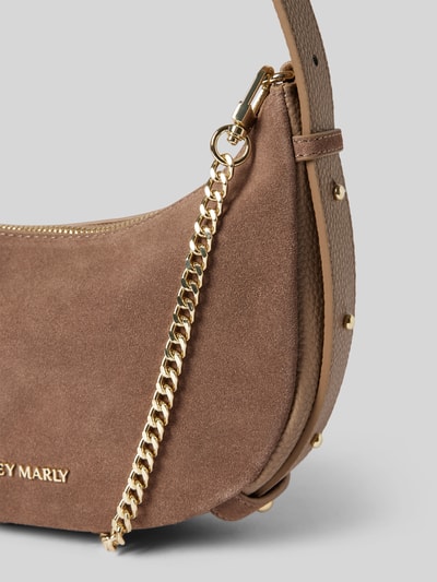 Peek & Cloppenburg Hey MarlyHandtasche mit Label-Applikation Modell 'Lifetime Sister' in taupe Jubiläumsangebot