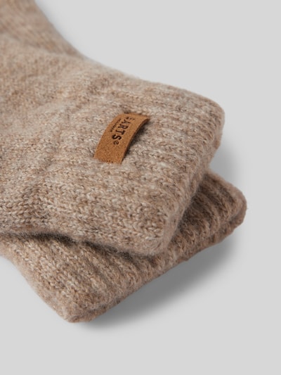 Peek & Cloppenburg BartsHandschuhe mit Label-Patch Modell 'Witzia' in hellbraun Nur für heute