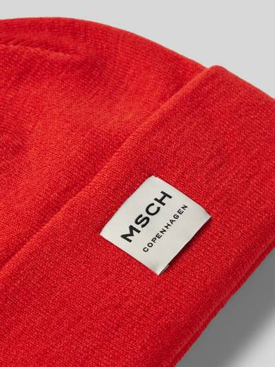 Peek & Cloppenburg MSCH CopenhagenBeanie mit Label-Patch Modell 'Mojo' in rot Riesige Rabatte