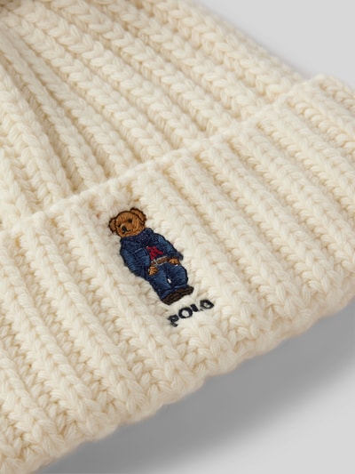 Peek & Cloppenburg Polo Ralph LaurenPudelmütze mit Label-Detail in offwhite Kostenloser Versand international