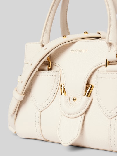 Peek & Cloppenburg CoccinelleHandtasche mit Label-Print Modell 'YORK' in ecru Fabrikladen