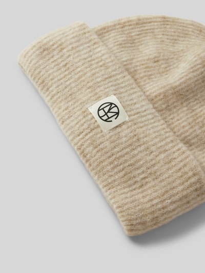 Peek & Cloppenburg MSCH CopenhagenBeanie mit Logo-Patch Modell 'Hope' in beige 50% Rabatt für begrenzte Zeit
