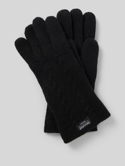 Peek & Cloppenburg EEMWollhandschuhe mit Label-Patch in black Blitzverkäufe