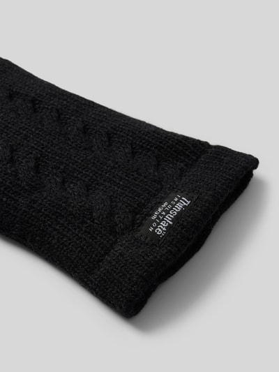 Peek & Cloppenburg EEMWollhandschuhe mit Label-Patch in black Blitzverkäufe