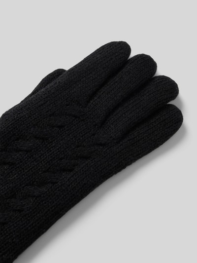 Peek & Cloppenburg EEMWollhandschuhe mit Label-Patch in black Blitzverkäufe