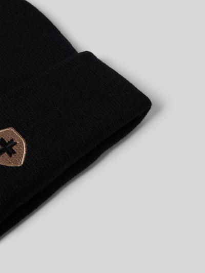 Peek & Cloppenburg WellensteynStrickmütze mit Logo-Stitching in black Kostenloser Versand